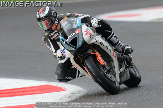 2010-05-08 Monza 0324 - La Roggia - Supersport - Free Practice - David Salom - Triumph Daytona 675